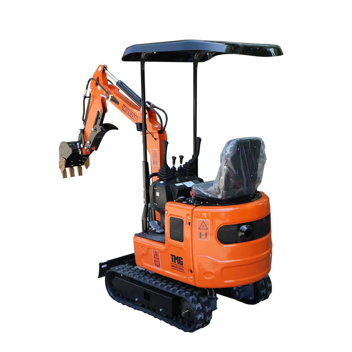 TMG Industrial Mini Compact Excavator, 12 HP Air-Cooled Engine w/EPA Certification, 61-½” Max. Digging Depth, 1900 Lb Operating Weight, TMG-MVE08