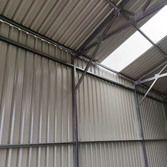 TMG Industrial 30’ x 40’ Metal Garage Shed with 11' High Double Front Doors, 17’ Peak Height, Side Entry Door, 1260 Sq-Ft Floor Space, TMG-MS3040