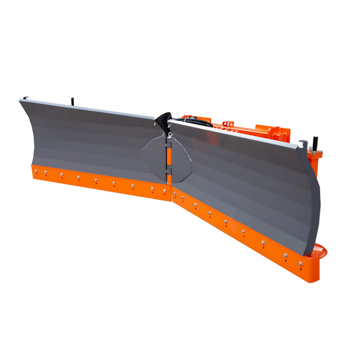 TMG Industrial 10’ U/V Angle Blade Snowplow, Metal Edges, 6 Positions, Accumulator & Solenoid Valve, 40-90 HP Tractors, TMG-SP10X