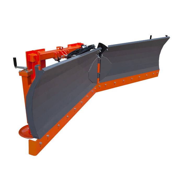 TMG Industrial 10’ U/V Angle Blade Snowplow, Metal Edges, 6 Positions, Accumulator & Solenoid Valve, 40-90 HP Tractors, TMG-SP10X