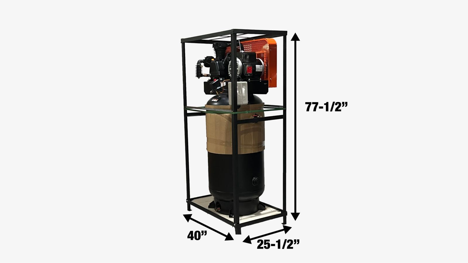 TMG Industrial 80 Gallon 7.5 HP Stationary Electric Air Compressor, 6 Min Fill Time, 230V Induction Motor, Vertical Tank, TMG-ACE85-shipping-info-image