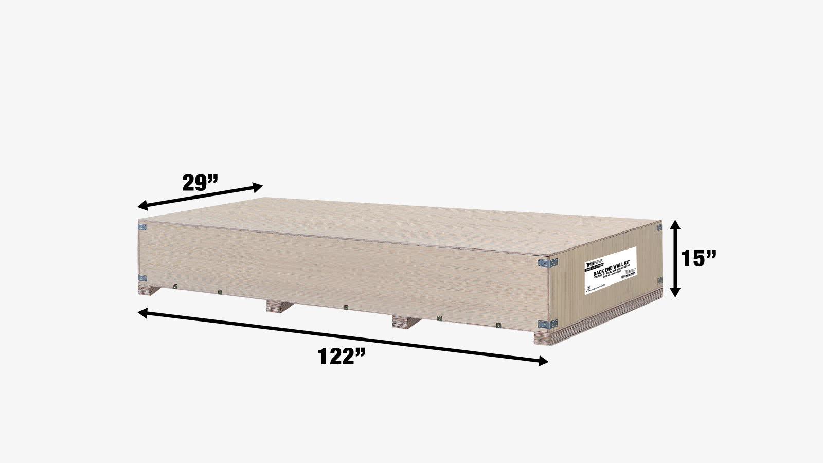 TMG Industrial Back End Wall Kit, Compatible with TMG-DT3020C and DT3040C container shelters installed with the high cube containers (9’6”), TMG-DT30BW9V-shipping-info-image