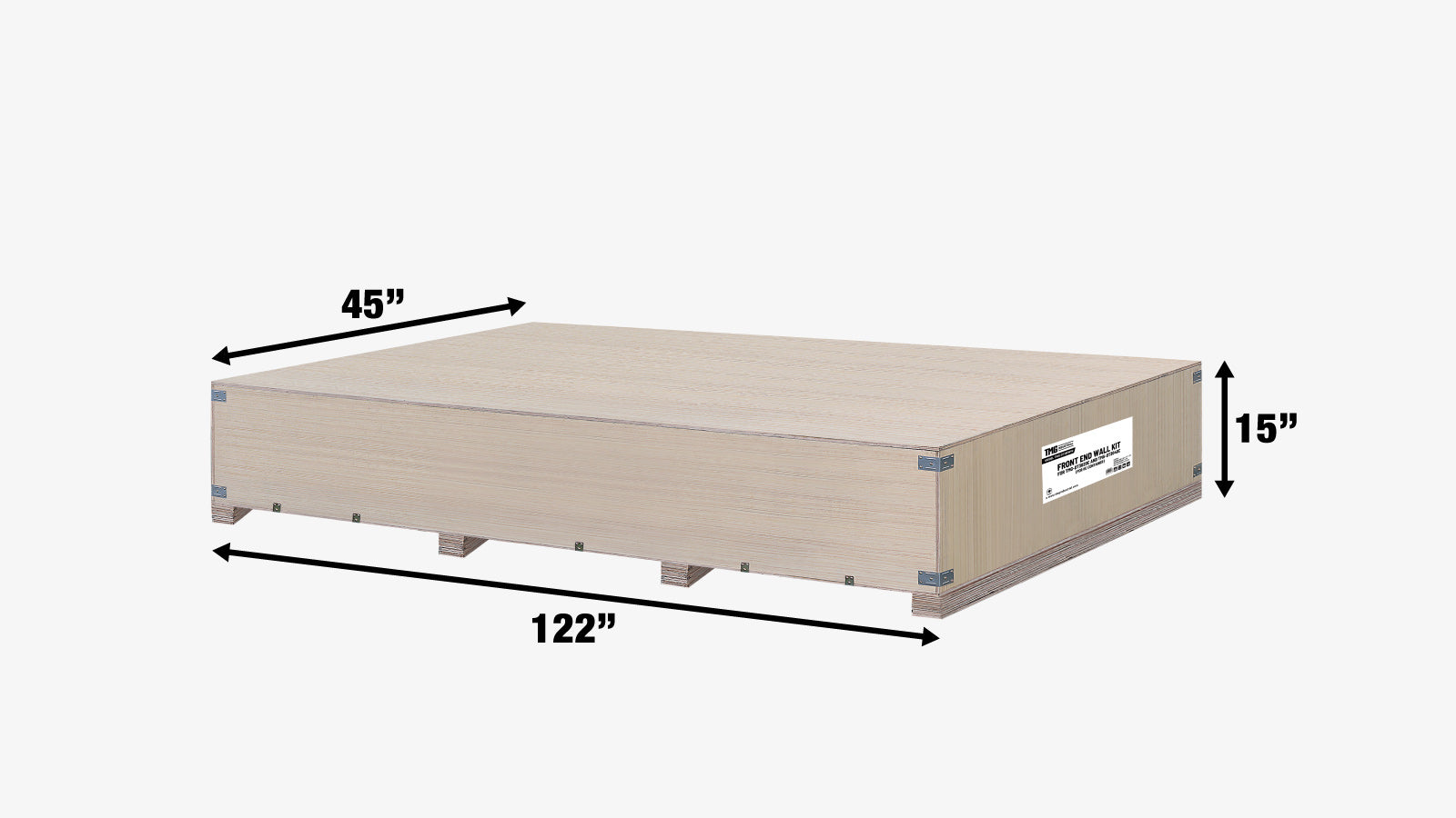 TMG Industrial Front End Wall Kit, Compatible with TMG-DT3020C and DT3040C container shelters installed with the high cube containers (9’6”), TMG-DT30FW9V-shipping-info-image