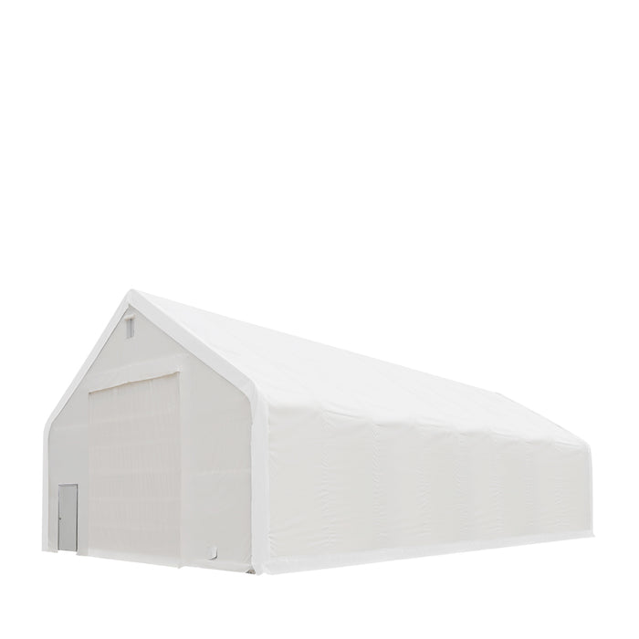 TMG Industrial 40' x 80' Dual Truss Storage Shelter with Heavy Duty 21 oz PVC Cover & Drive Through Doors, TMG-DT4081 (Previously DT4080)