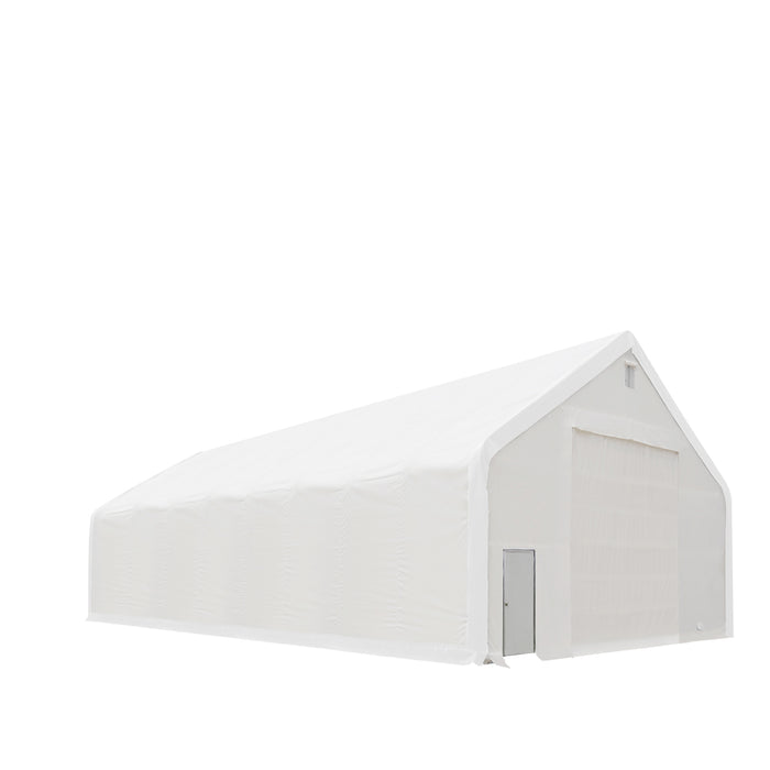 TMG Industrial 40' x 80' Dual Truss Storage Shelter with Heavy Duty 21 oz PVC Cover & Drive Through Doors, TMG-DT4081 (Previously DT4080)