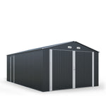 TMG Industrial 13’ x 20’ Metal Garage Shed with Double Front Doors, 7 ...