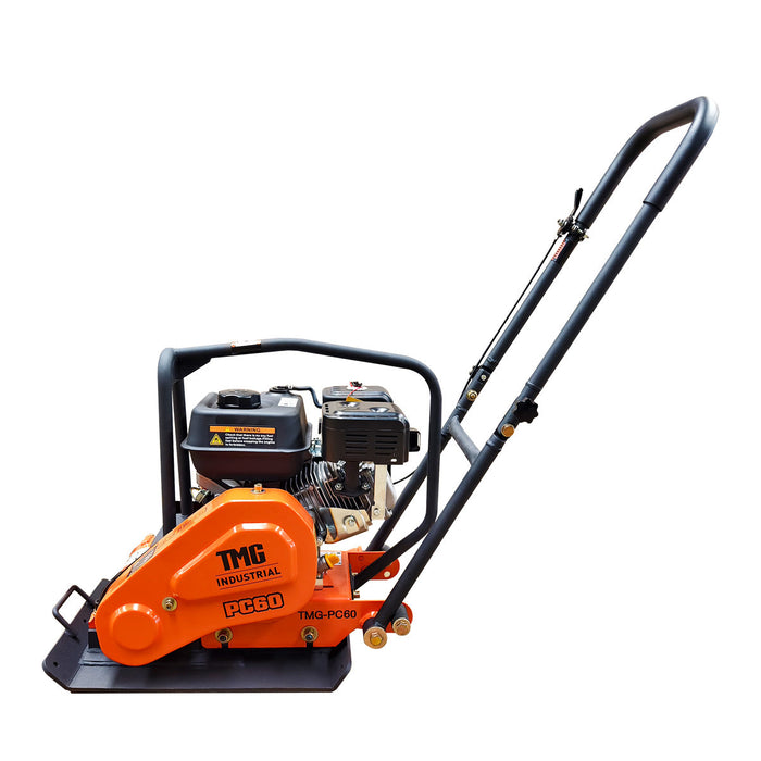 TMG Industrial 2380 Lbs Heavy-Duty Plate Compactor, 6.5 HP Loncin G200F Engine, 8” Compaction Depth, TMG-PC60