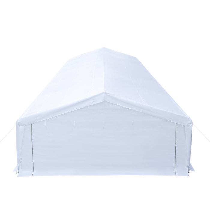 TMG Industrial 20' x 40' Heavy Duty Outdoor Party Tent with Removable Sidewalls and Roll-Up Doors, 11 oz PE Cover, 6’6” Overhead, 10’ Peak Ceiling, TMG-PT2040F