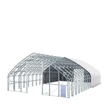 TMG Industrial 18’ x 45’ RV Motorhome Storage Shelter with Heavy Duty 17oz PVC Fabric Cover