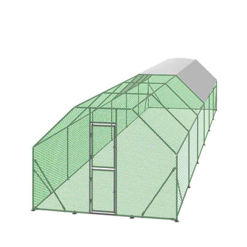 TMG Industrial 10' x 20' Wire Mesh Chicken Run Shelter Coop