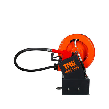 TMG Industrial Portable Diesel Transfer Pump w/49' Hose Reel, Auto