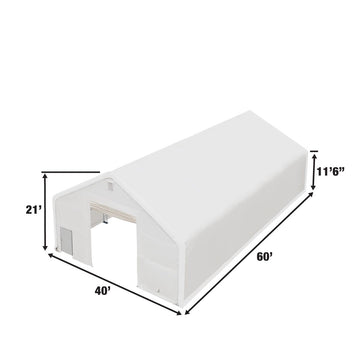 Shipping container roof 40x60x15 (ft) - Double truss - Storage and