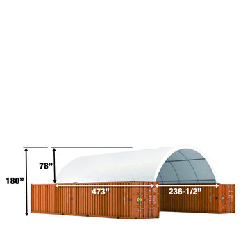 40ft Long Container Shelters - Container Domes & Shelters