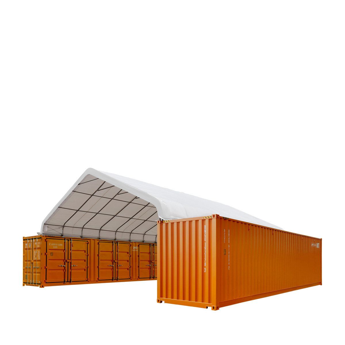 30' x 40' PVC Fabric Container Peak Roof Shelter Pro Series